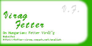 virag fetter business card